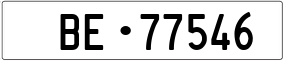 Trailer License Plate